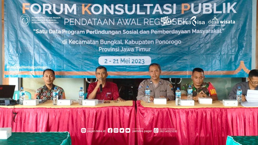 FORUM KONSULTASI PUBLIK PENDATAAN AWAL REGSOSEK DESA PAGER